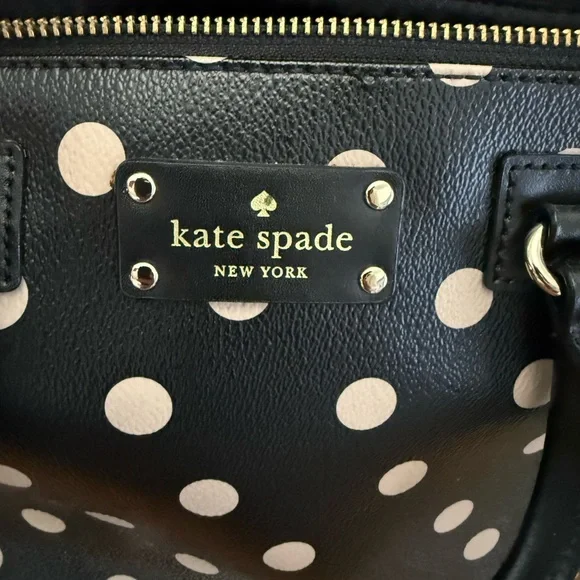 Kate Spade Black and Pink Polka Dot Wellesley Handbag and Neda Wallet Set - Picture 7 of 16